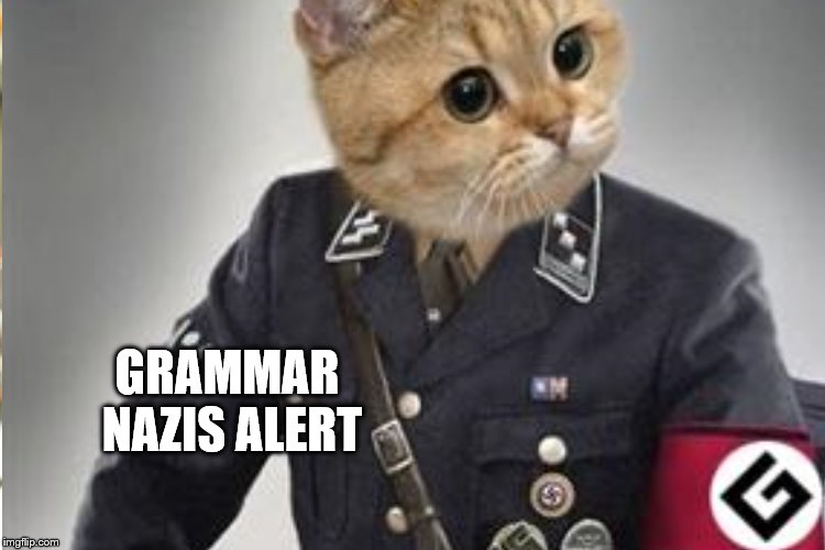 GRAMMAR NAZIS ALERT | made w/ Imgflip meme maker
