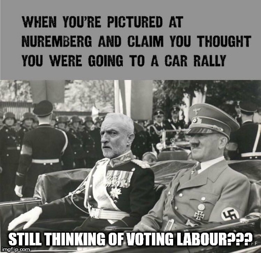 Corbyn - Hitler - Lord Sugar | STILL THINKING OF VOTING LABOUR??? | image tagged in corbyn - hitler,corbyn eww,party of hate,funny memes,communist socialist | made w/ Imgflip meme maker