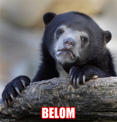 Confession Bear Meme | BELOM | image tagged in memes,confession bear | made w/ Imgflip meme maker