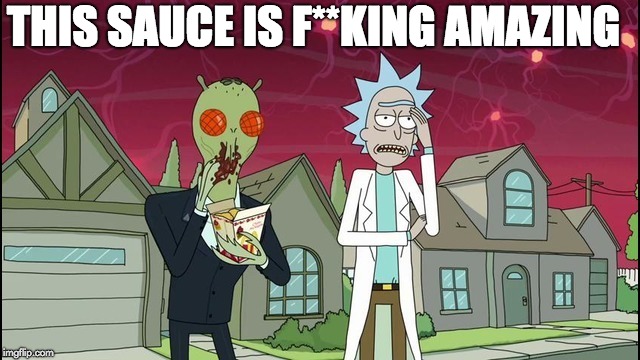 THIS SAUCE IS F**KING AMAZING | image tagged in girorobo | made w/ Imgflip meme maker