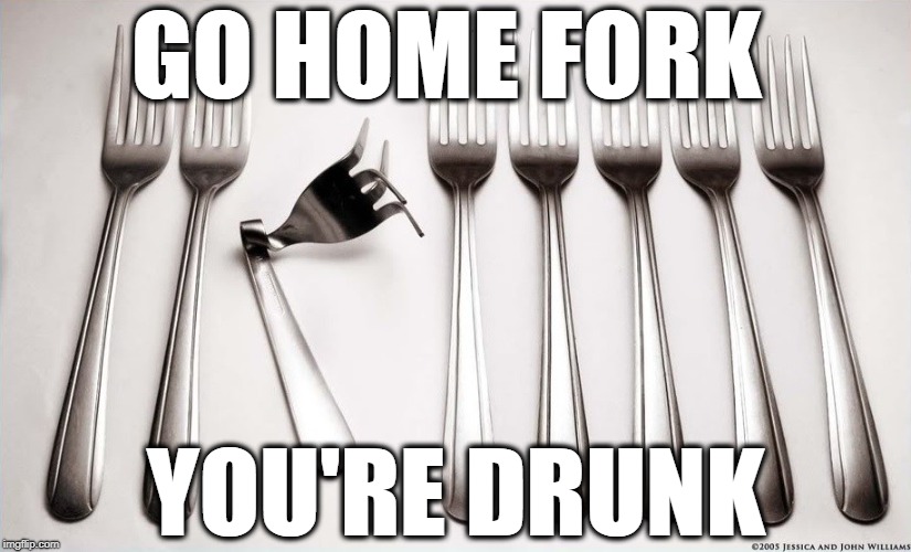 Unique | GO HOME FORK; YOU'RE DRUNK | image tagged in unique,fork,memes | made w/ Imgflip meme maker