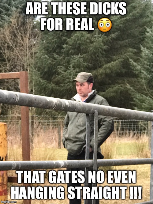 ARE THESE DICKS FOR REAL 😳; THAT GATES NO EVEN HANGING STRAIGHT !!! | image tagged in funny | made w/ Imgflip meme maker