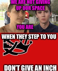 Little Froggies |  WE ARE NOT GIVING UP OUR SPACE; YOU ARE | image tagged in communism,threat to our national secuirty,china,scumbag europe,david hogg | made w/ Imgflip meme maker