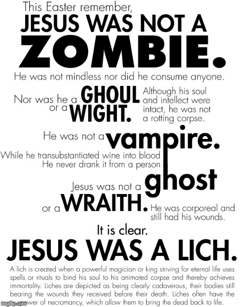 Easter Facts | image tagged in easter,happy easter,jesus,jesus was a joke | made w/ Imgflip meme maker
