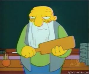 Jasper Simpsons paddling paddle Blank Meme Template