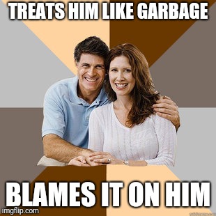 Its called "gas lighting".  | TREATS HIM LIKE GARBAGE; BLAMES IT ON HIM | image tagged in malignant narcissism,crazy girlfriend | made w/ Imgflip meme maker