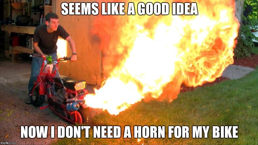 APRIL FIRST EASTER POINT GIVE AWAY!! | SEEMS LIKE A GOOD IDEA; NOW I DON'T NEED A HORN FOR MY BIKE | image tagged in memes,flamebike,seems legit,giveaway | made w/ Imgflip meme maker