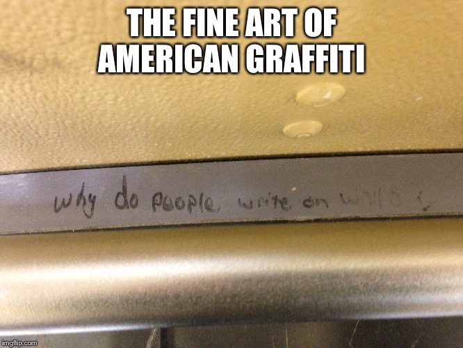 Meanwhile in America… | THE FINE ART OF AMERICAN GRAFFITI | image tagged in graffiti,america | made w/ Imgflip meme maker