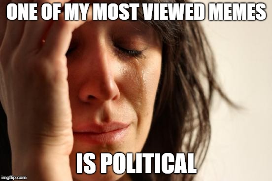 First World Problems | ONE OF MY MOST VIEWED MEMES; IS POLITICAL | image tagged in memes,first world problems | made w/ Imgflip meme maker