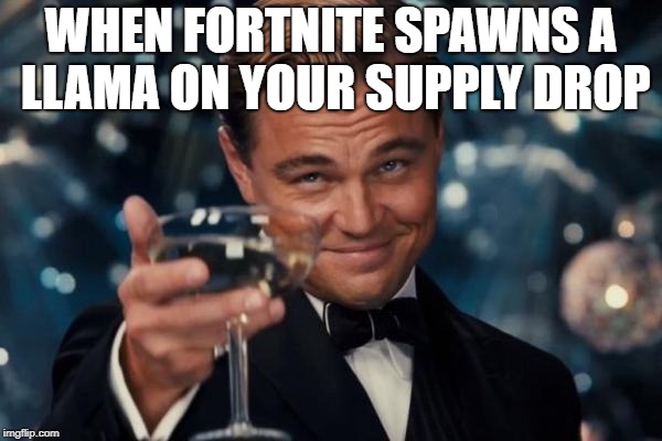 WHEN FORTNITE SPAWNS A LLAMA ON YOUR SUPPLY DROP | image tagged in fortnite,llama fortnite,supply drop,funny,meme | made w/ Imgflip meme maker