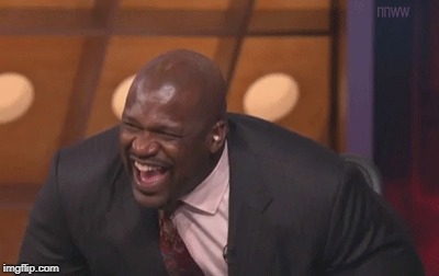 shaq laugh | . | image tagged in shaq laugh | made w/ Imgflip meme maker