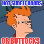 NOT SURE IF BOOBS OR BUTTOCKS | made w/ Imgflip meme maker