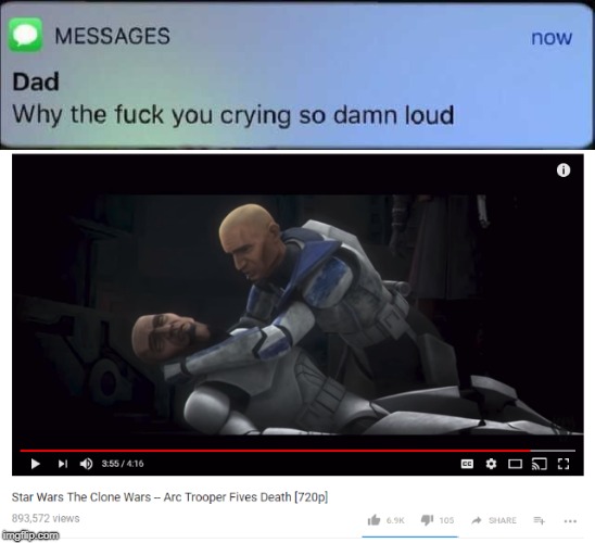 Fives death | image tagged in star wars,star wars meme,sad | made w/ Imgflip meme maker