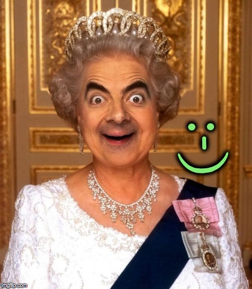 Bean Queen Lizzy | :-) | image tagged in bean queen lizzy | made w/ Imgflip meme maker