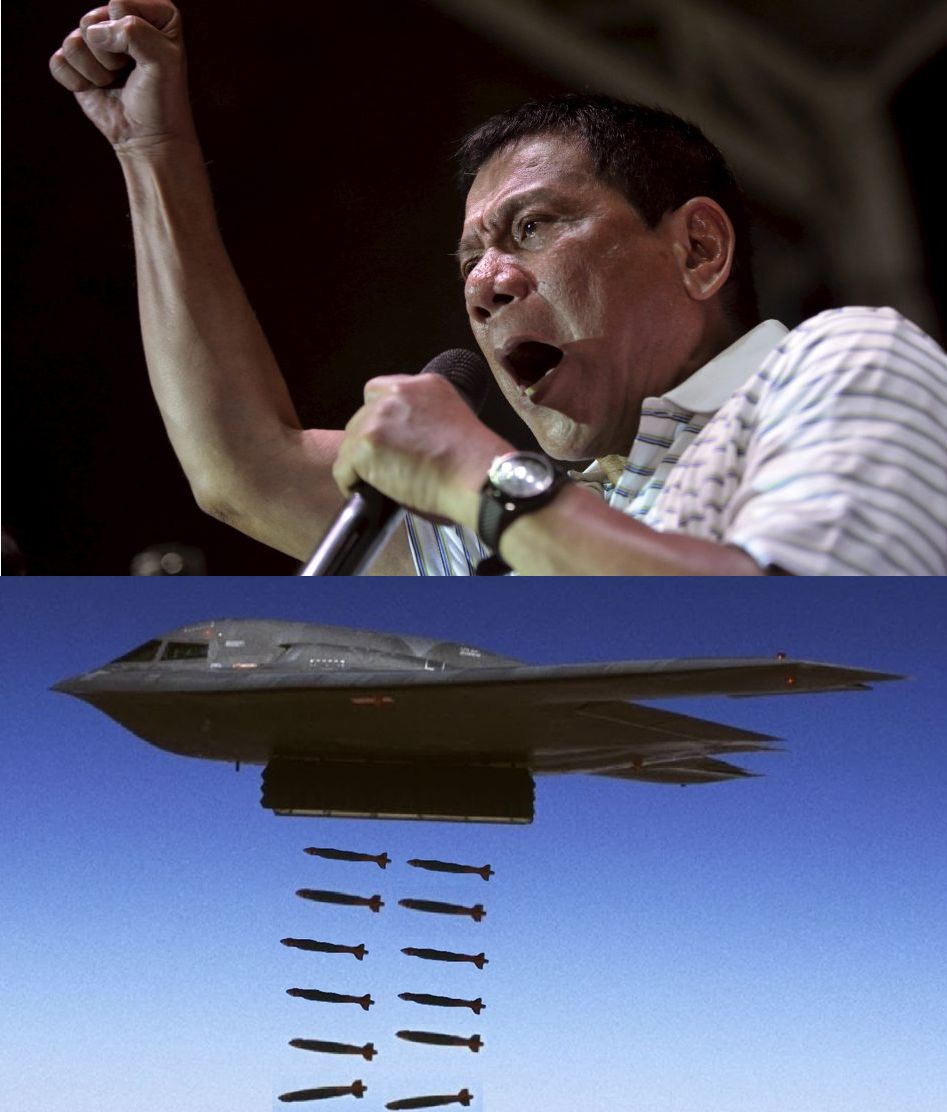 High Quality Duterte Gets Bombed Blank Meme Template