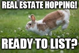 RE HOPPING | REAL ESTATE HOPPING! READY TO LIST? | image tagged in real estate | made w/ Imgflip meme maker