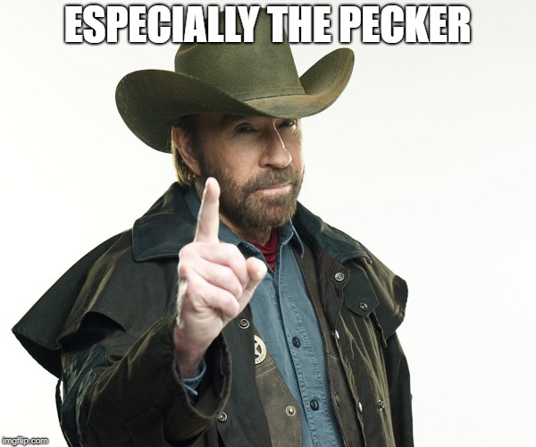 Chuch but no | ESPECIALLY THE PECKER | image tagged in chuch but no | made w/ Imgflip meme maker