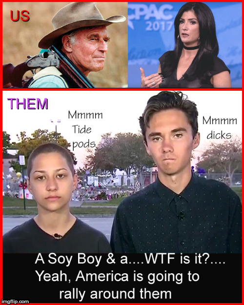 US - Them | image tagged in david hogg,2nd amendment,guns,current events,politics lol,funny memes | made w/ Imgflip meme maker