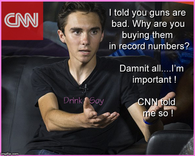 The Hogglett is mad- CNN told him he's important damnit all  | image tagged in david hogg,guns,2nd amendment,current events,front page,politics lol | made w/ Imgflip meme maker