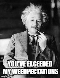 YOU'VE EXCEEDED MY WEEDPECTATIONS | image tagged in weed,420 | made w/ Imgflip meme maker