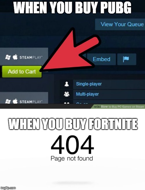 WHEN YOU BUY PUBG; WHEN YOU BUY FORTNITE | made w/ Imgflip meme maker