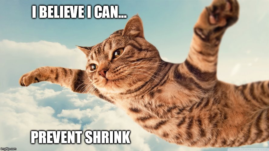 I believe | I BELIEVE I CAN... PREVENT SHRINK | image tagged in i believe | made w/ Imgflip meme maker