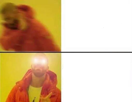 Drake Glowing Eyes Blank Meme Template