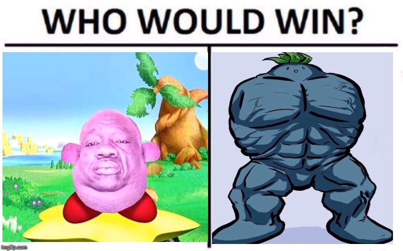 Who would win... IDK | image tagged in memes,pokemon,kirby,i have no idea what i am doing | made w/ Imgflip meme maker