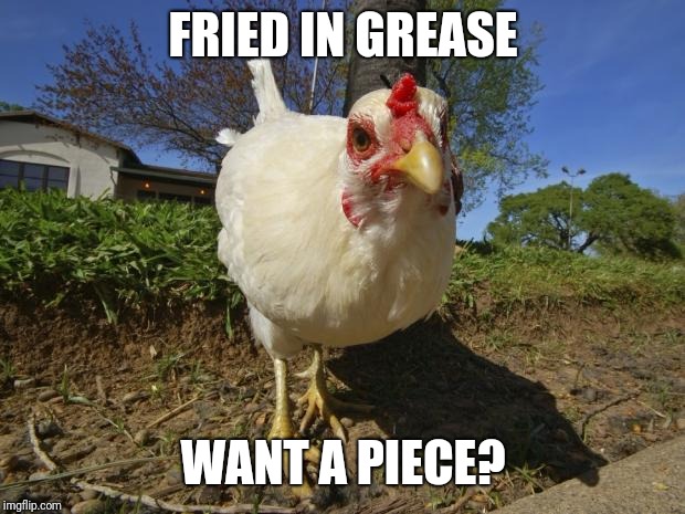 FRIED IN GREASE WANT A PIECE? | made w/ Imgflip meme maker