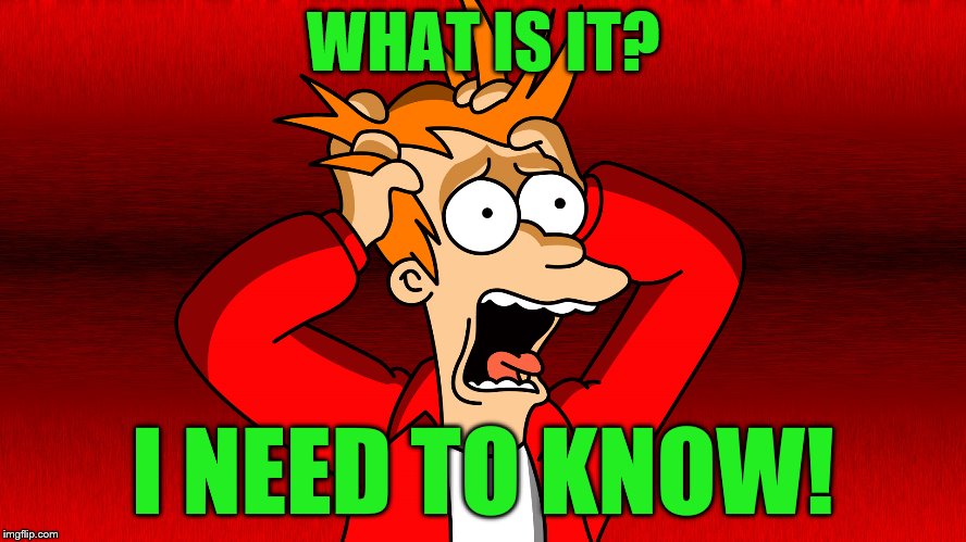 WHAT IS IT? I NEED TO KNOW! | made w/ Imgflip meme maker