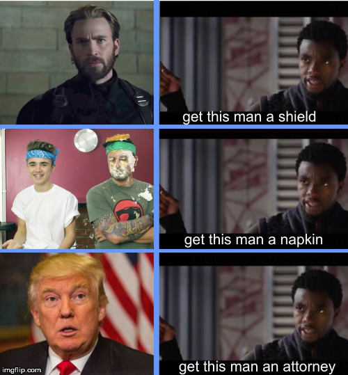 oopsie daisies | image tagged in black panther,donald trump,upvote | made w/ Imgflip meme maker