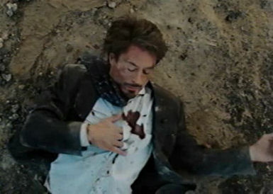 High Quality Tony Stark shot wounded Blank Meme Template