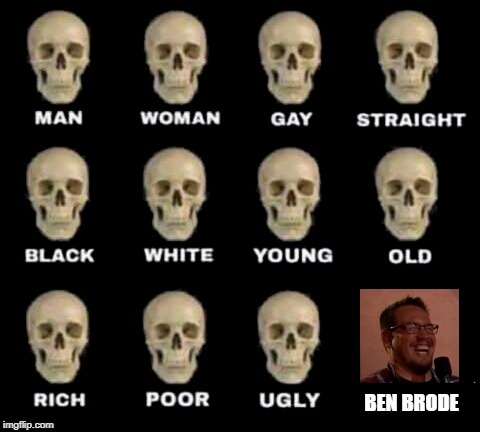 idiot skull | BEN BRODE | image tagged in idiot skull | made w/ Imgflip meme maker