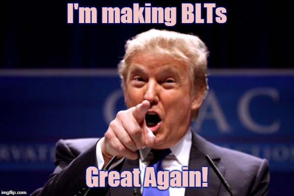 Your President BWHA-HA-HA! | I'm making BLTs Great Again! | image tagged in your president bwha-ha-ha | made w/ Imgflip meme maker