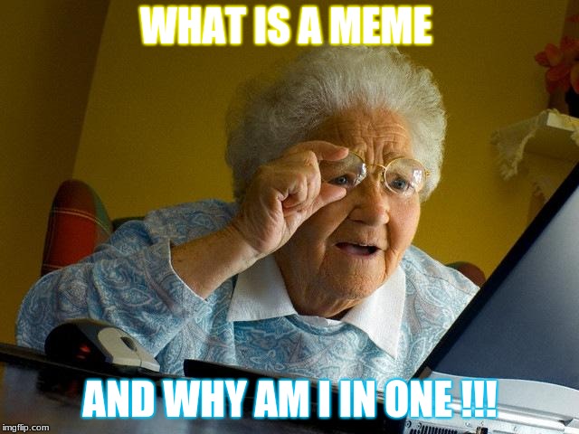Grandma Finds The Internet Meme | WHAT IS A MEME; AND WHY AM I IN ONE !!! | image tagged in memes,grandma finds the internet | made w/ Imgflip meme maker