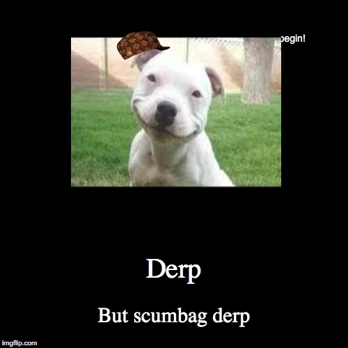 Herp derping doglet. | image tagged in funny,demotivationals | made w/ Imgflip demotivational maker