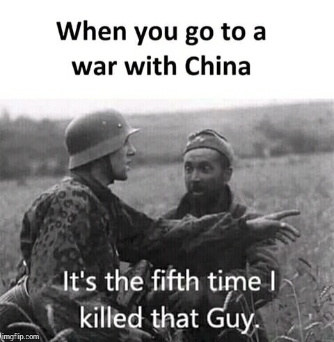 image tagged in war,chinese food,guns,savage,so much drama | made w/ Imgflip meme maker