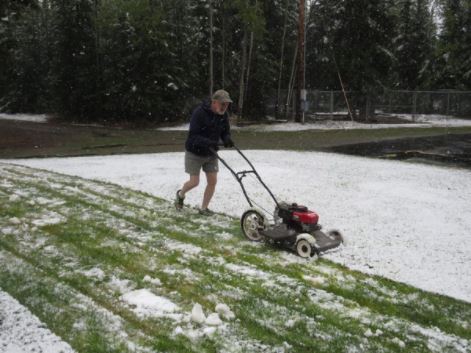 mowing snow Blank Meme Template