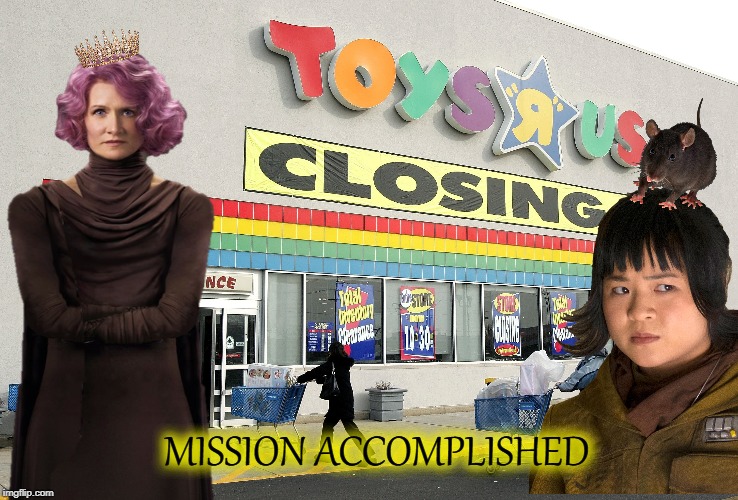 Helluva job Disney! | MISSION ACCOMPLISHED | image tagged in fail,force is female,bye geoffrey | made w/ Imgflip meme maker