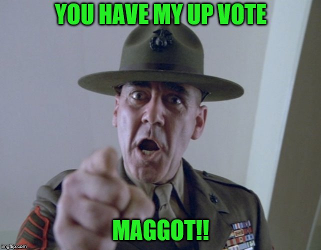 YOU HAVE MY UP VOTE MAGGOT!! | made w/ Imgflip meme maker