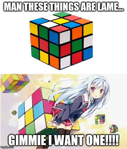 C3 rubix | MAN THESE THINGS ARE LAME... GIMMIE I WANT ONE!!!! | image tagged in c3,rubix,gimmie | made w/ Imgflip meme maker