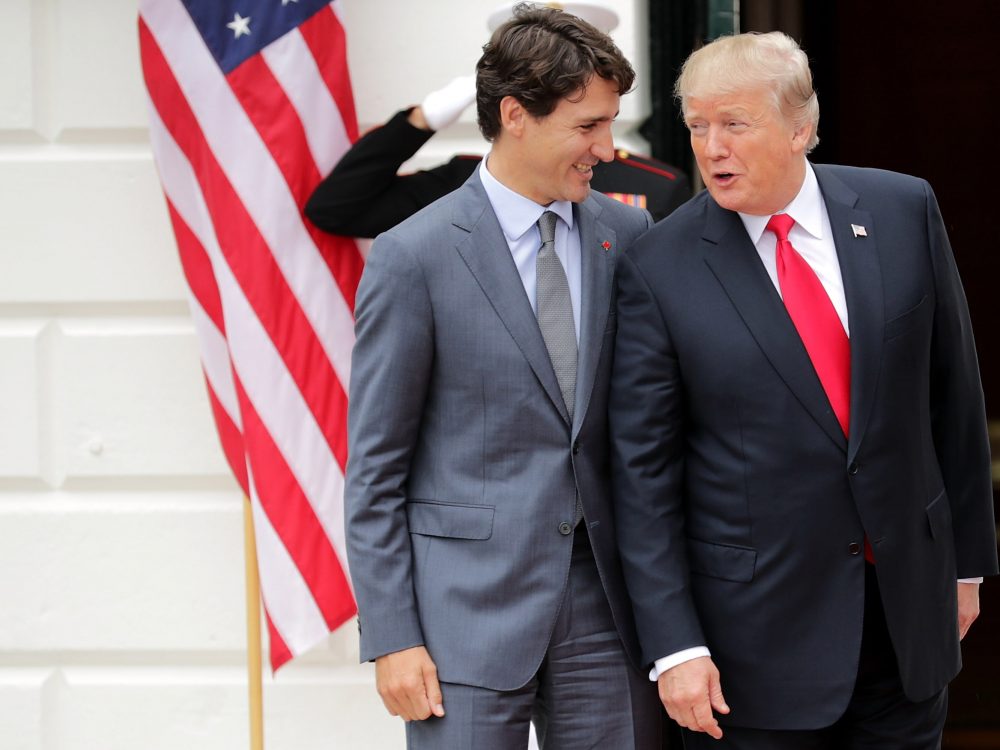 High Quality Trump Trudeau Blank Meme Template