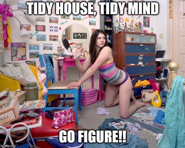 TIDY HOUSE, TIDY MIND GO FIGURE!! | made w/ Imgflip meme maker