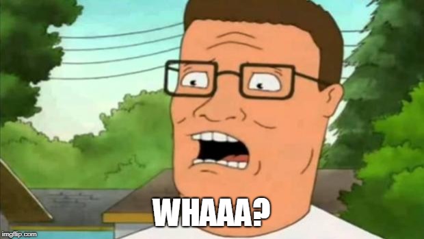 Hank Hill What?   | WHAAA? | image tagged in hank hill,shocked,shocked face,outrage,horror,disgusted | made w/ Imgflip meme maker