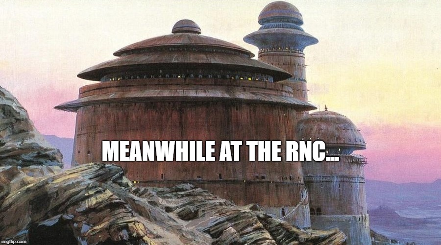 MEANWHILE AT THE RNC... | image tagged in jaba's palace | made w/ Imgflip meme maker
