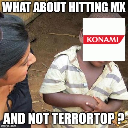 Third World Skeptical Kid Meme | WHAT ABOUT HITTING MX; AND NOT TERRORTOP ? | image tagged in memes,third world skeptical kid | made w/ Imgflip meme maker