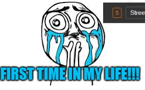 I cant believe when I saw thisThanks  |  FIRST TIME IN MY LIFE!!! | image tagged in memes,crying because of cute | made w/ Imgflip meme maker