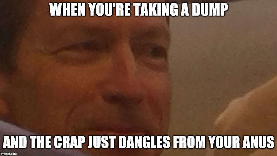 WHEN YOU'RE TAKING A DUMP; AND THE CRAP JUST DANGLES FROM YOUR ANUS | image tagged in mint | made w/ Imgflip meme maker