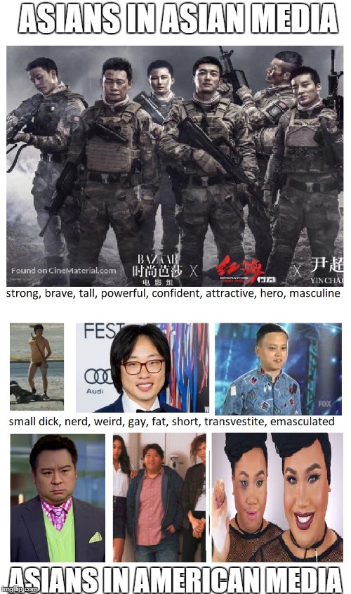 ASIANS IN ASIAN MEDIA; ASIANS IN AMERICAN MEDIA | made w/ Imgflip meme maker