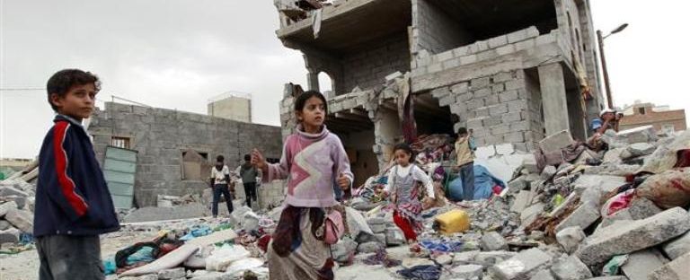 Yemen war children bombed Blank Meme Template